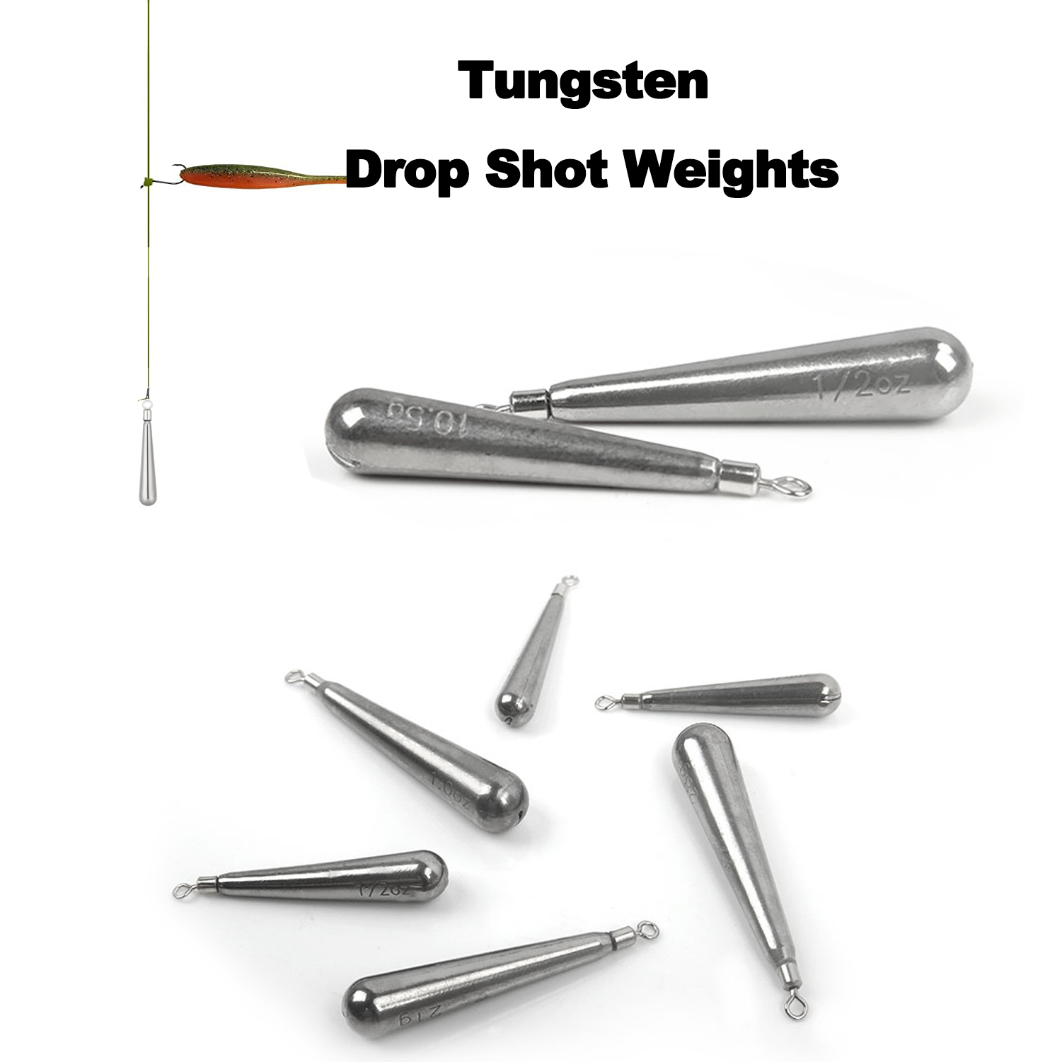 Tungsten Drop Shot Weights 3.5 - Tungsten Sinkers のレビューと価格
