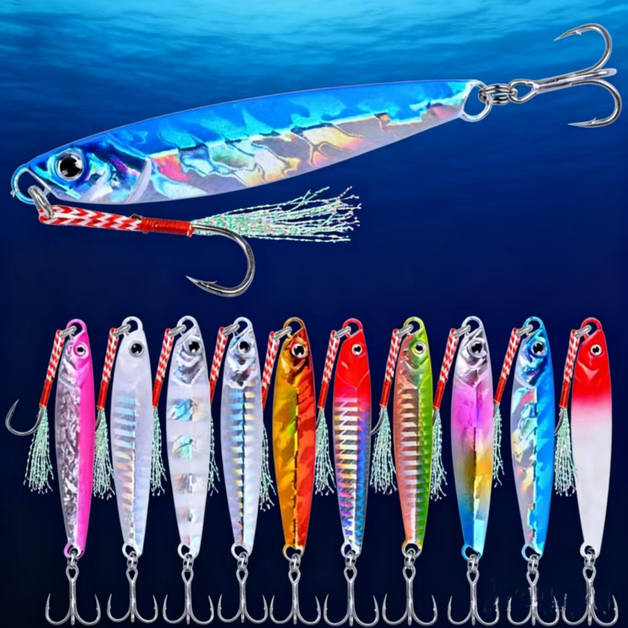 10pcs Metal Jig 7g 10g 14g 17g - Jig Head Lure のレビューと価格