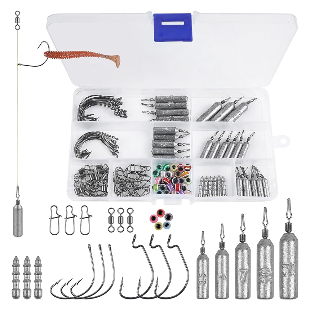 107Pcs Fishing Weights Sinker  - Bass Fishing Lure のレビューと価格