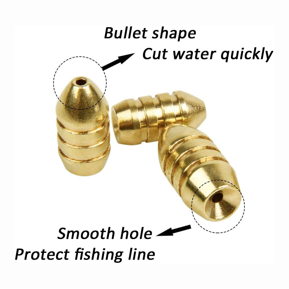 10Pcs Brass Fishing Weight Cop - Bass Fishing Lure のレビューと価格