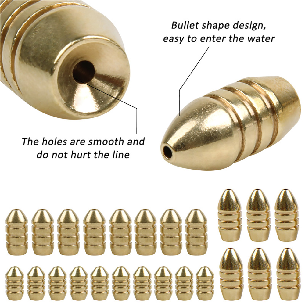 10Pcs Brass Fishing Weight Cop - Bass Fishing Lure のレビューと価格