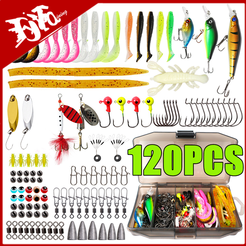 New 120PCS Fishing Lure Set So - Bass Fishing Lure のレビューと価格