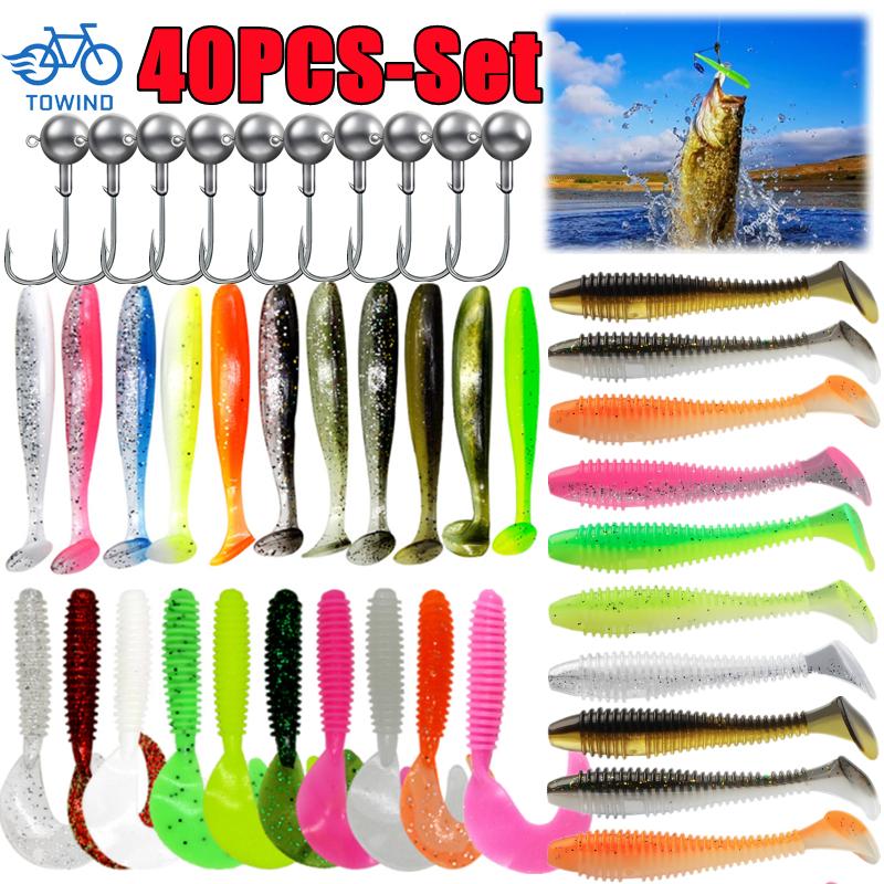 40/20/15PCS Soft Fishing Lures - Jig Head Lure のレビューと価格