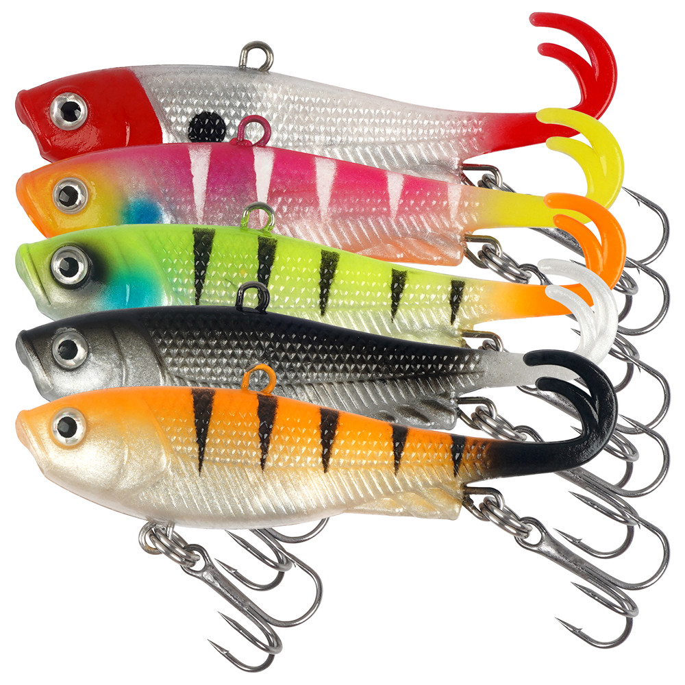 5Pcs Pre-Rigged Jig Head Wobbl - Jig Head Lure のレビューと価格