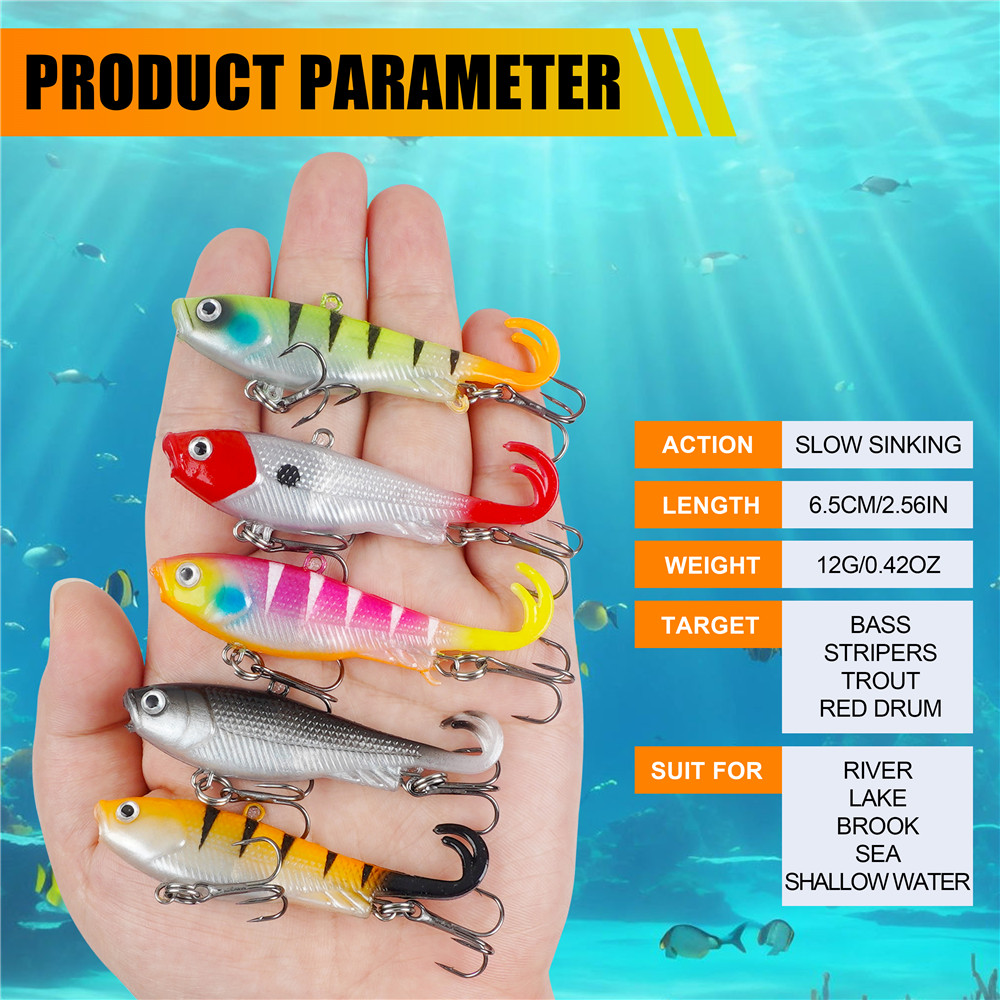 5Pcs Pre-Rigged Jig Head Wobbl - Jig Head Lure のレビューと価格