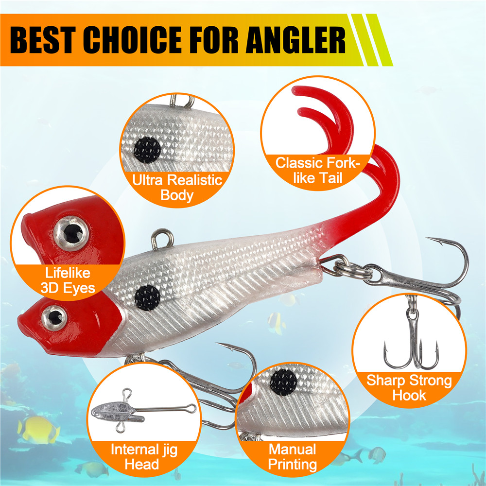 5Pcs Pre-Rigged Jig Head Wobbl - Jig Head Lure のレビューと価格