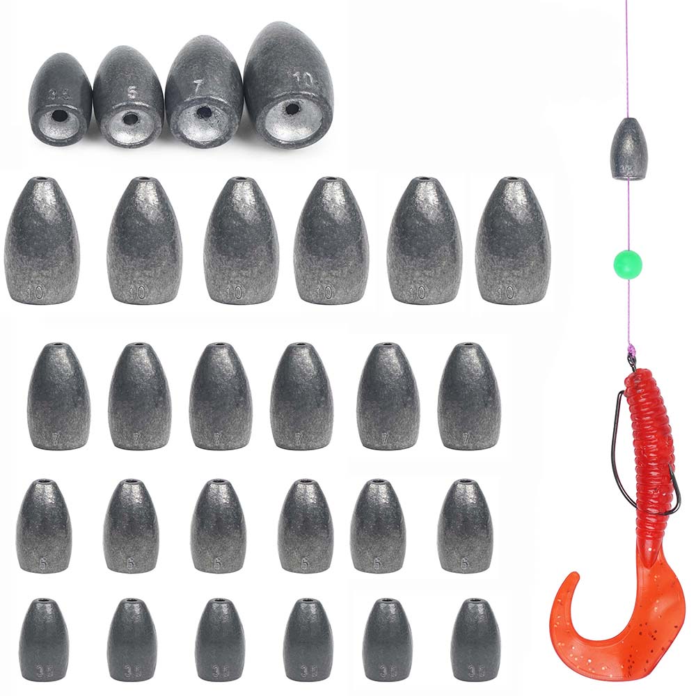 Bullet Fishing Sinkers Weights - Bass Fishing Lure のレビューと価格