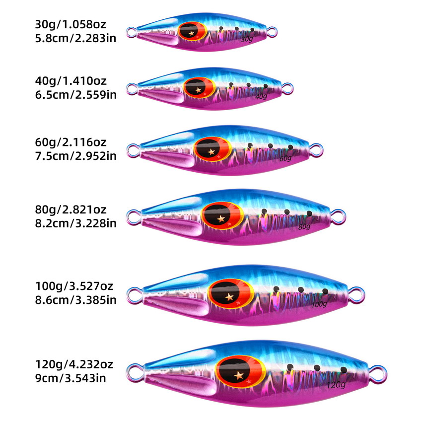 8pcs/lot Metal Jig Fishing Lur - Jig Head Lure のレビューと価格
